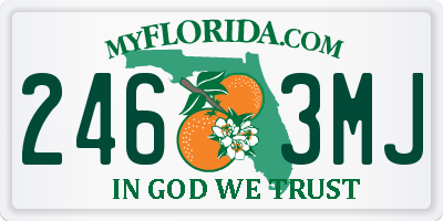 FL license plate 2463MJ