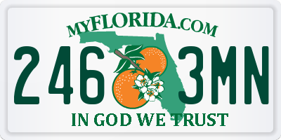 FL license plate 2463MN