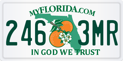 FL license plate 2463MR
