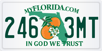 FL license plate 2463MT