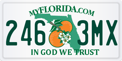 FL license plate 2463MX