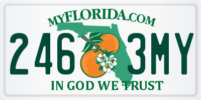 FL license plate 2463MY