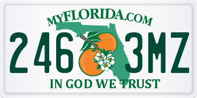 FL license plate 2463MZ