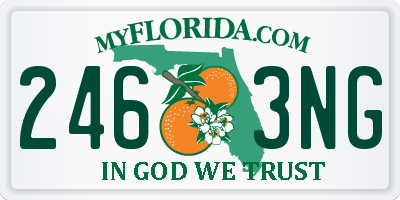 FL license plate 2463NG