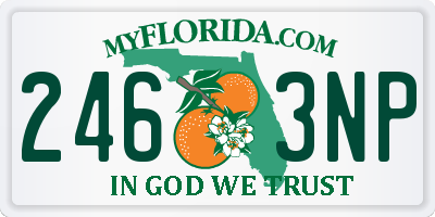 FL license plate 2463NP