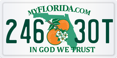 FL license plate 2463OT