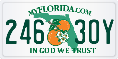 FL license plate 2463OY