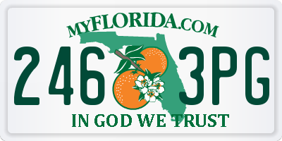 FL license plate 2463PG