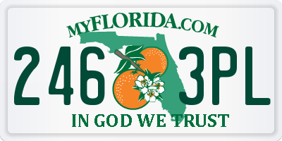 FL license plate 2463PL