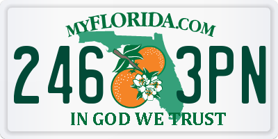 FL license plate 2463PN