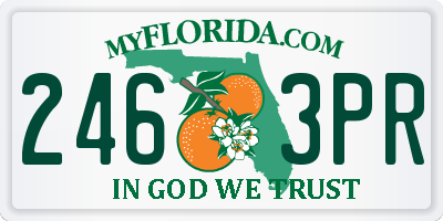 FL license plate 2463PR