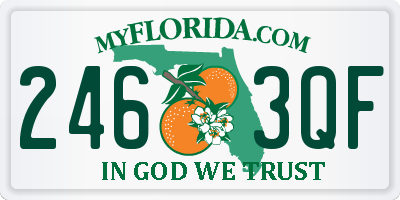 FL license plate 2463QF