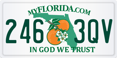 FL license plate 2463QV