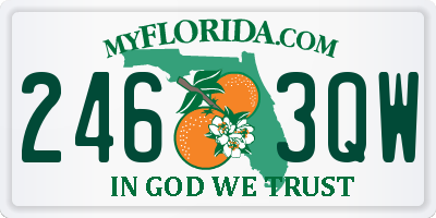 FL license plate 2463QW