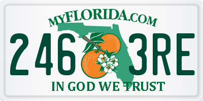 FL license plate 2463RE