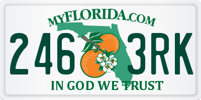 FL license plate 2463RK