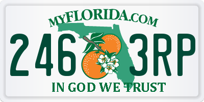 FL license plate 2463RP