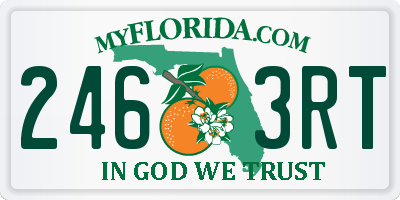 FL license plate 2463RT