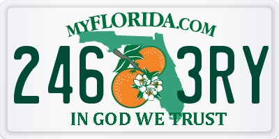 FL license plate 2463RY