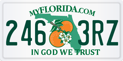 FL license plate 2463RZ