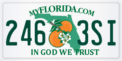 FL license plate 2463SI