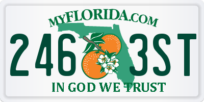 FL license plate 2463ST