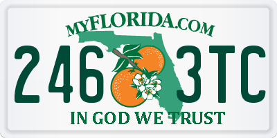FL license plate 2463TC