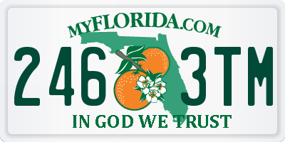 FL license plate 2463TM