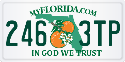 FL license plate 2463TP