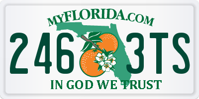 FL license plate 2463TS