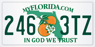FL license plate 2463TZ