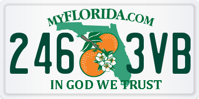 FL license plate 2463VB