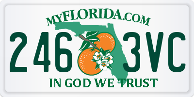 FL license plate 2463VC