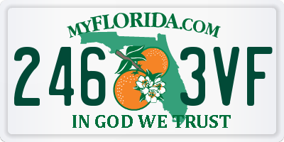 FL license plate 2463VF