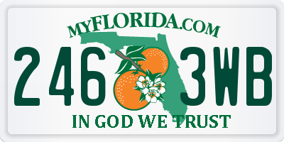 FL license plate 2463WB