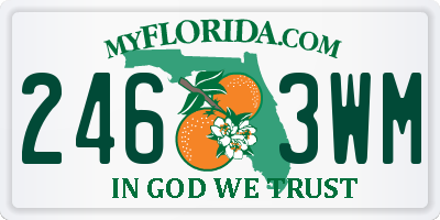 FL license plate 2463WM