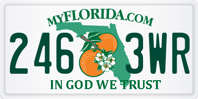 FL license plate 2463WR