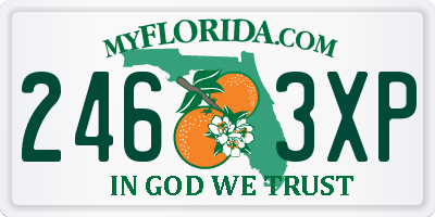 FL license plate 2463XP