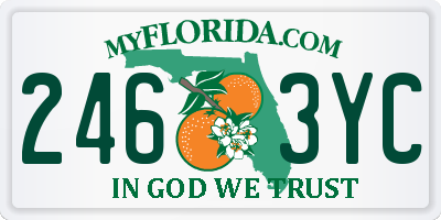 FL license plate 2463YC