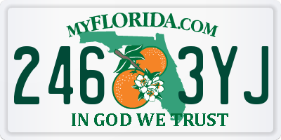 FL license plate 2463YJ