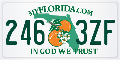 FL license plate 2463ZF