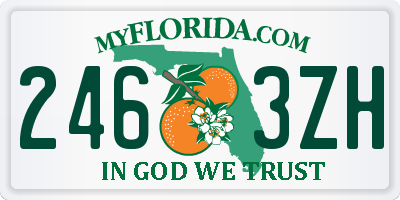 FL license plate 2463ZH