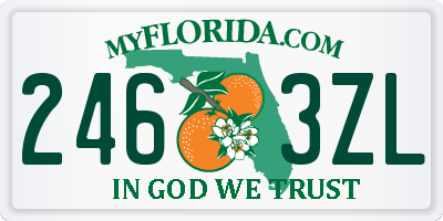 FL license plate 2463ZL