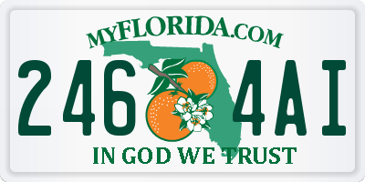 FL license plate 2464AI