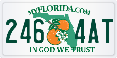 FL license plate 2464AT