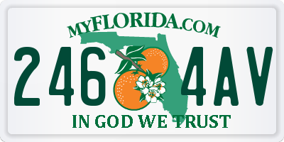 FL license plate 2464AV