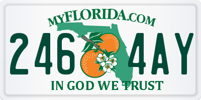 FL license plate 2464AY