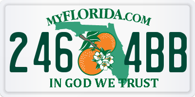 FL license plate 2464BB