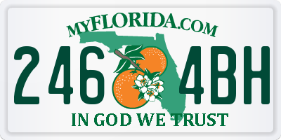 FL license plate 2464BH