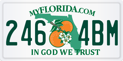 FL license plate 2464BM